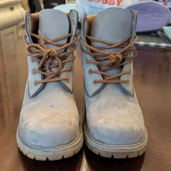 Timberland Grey and Rose Gold Special Edition Boots - Picture 2 of 6